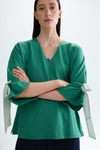 Jersey straight-fit t-shirt with print scarves