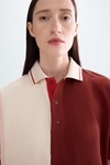 Colorblock oversize polo shirt