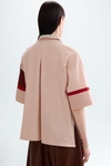 Colorblock oversize polo shirt
