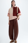 Colorblock oversize polo shirt