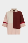 Colorblock oversize polo shirt