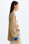 Striped fleece oversize sweatshirt