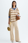 Striped fleece oversize sweatshirt