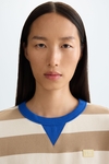 Striped fleece oversize sweatshirt