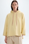 Hooded fleece straight-fit sweatshirt