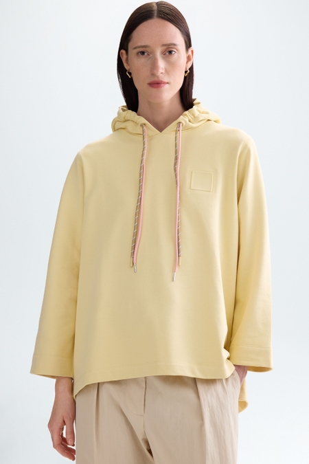 HOODED FLEECE STRAIGHT-FIT SWEATSHIRT