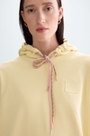 Hooded fleece straight-fit sweatshirt