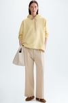 Hooded fleece straight-fit sweatshirt