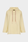 Hooded fleece straight-fit sweatshirt