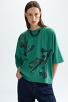 Print jersey oversize t-shirt