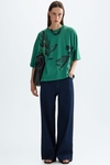 Print jersey oversize t-shirt