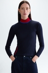 Ribbed knit fitted top