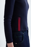 Ribbed knit fitted top