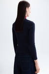 Ribbed knit fitted top