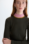 Ribbed knit fitted top