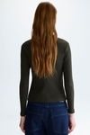 Ribbed knit fitted top