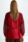 Neoprene mesh oversize sweatshirt