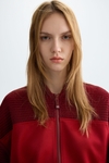 Neoprene mesh oversize sweatshirt