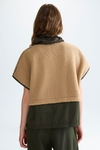 Shearling nylon oversize gilet