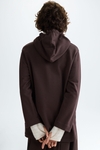Sudadera recta felpa capucha