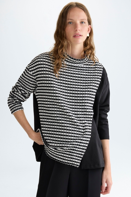 COMBINED JACQUARD A-LINE T-SHIRT