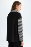 Combined jacquard A-line t-shirt