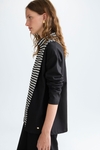 Combined jacquard A-line t-shirt