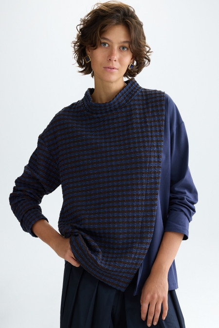 COMBINED JACQUARD A-LINE T-SHIRT