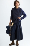 Combined jacquard A-line t-shirt