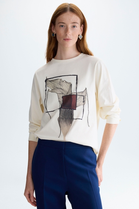 PRINT JERSEY STRAIGHT-FIT T-SHIRT