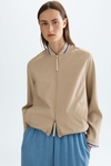 Stretch knit technical bomber jacket