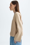 Stretch knit technical bomber jacket