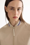 Stretch knit technical bomber jacket