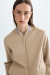 Stretch knit technical bomber jacket