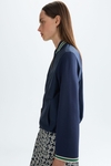 Stretch knit technical bomber jacket