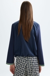 Stretch knit technical bomber jacket