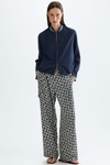Stretch knit technical bomber jacket