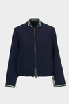 Stretch knit technical bomber jacket