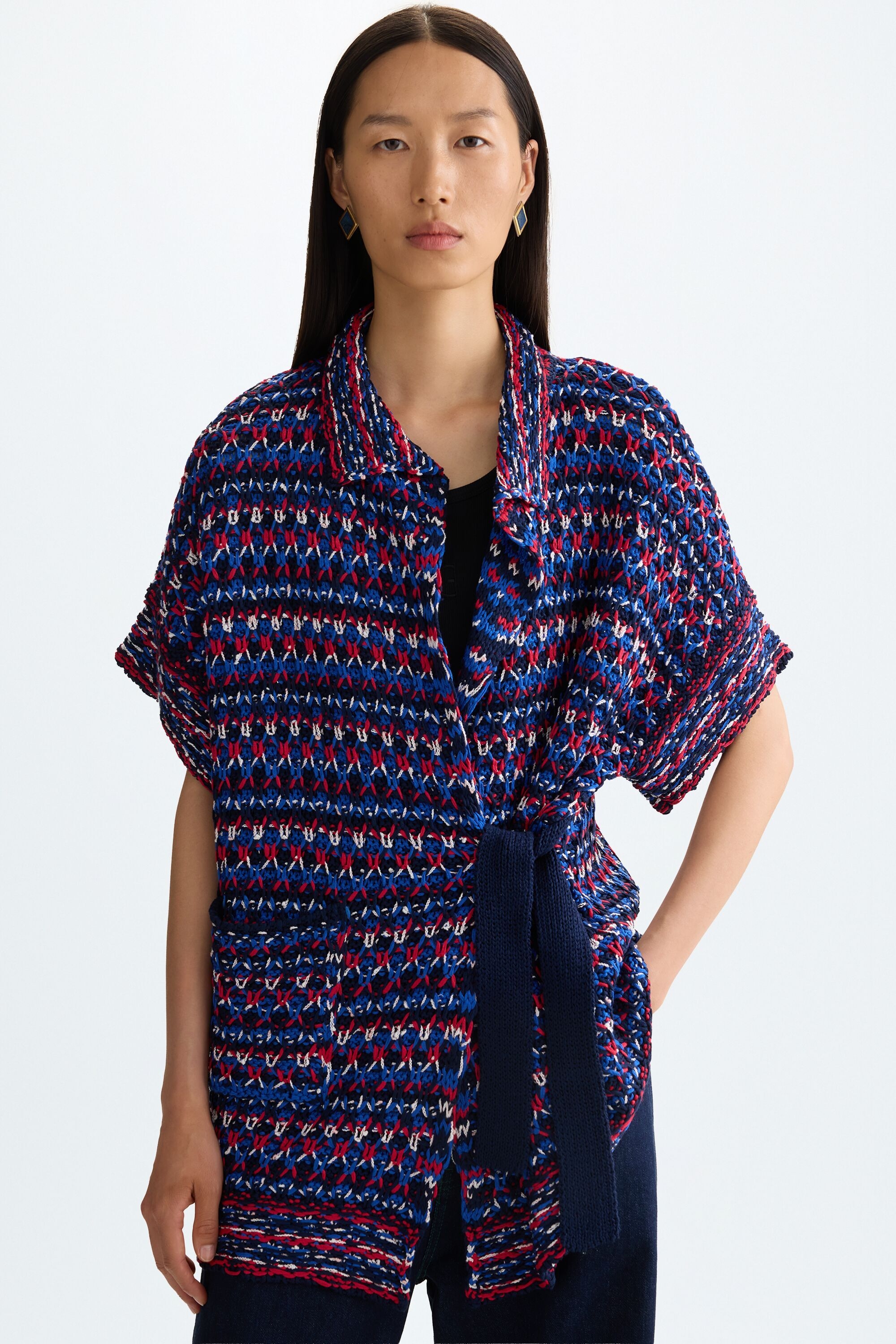 Weave oversize-fit gilet