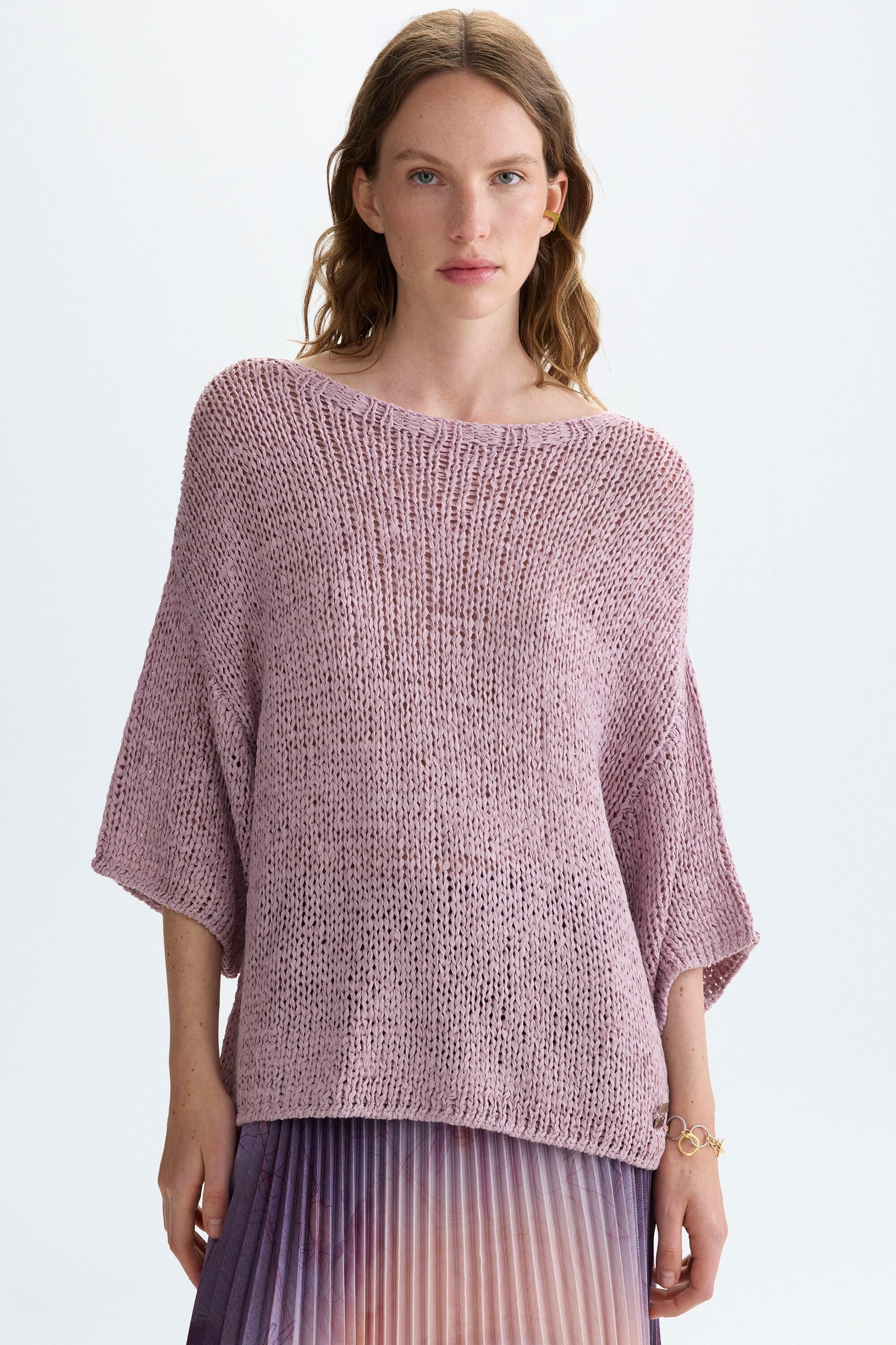 Tape oversize sweater
