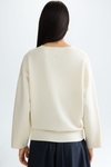 Stretch-knit oversize sweater with belt