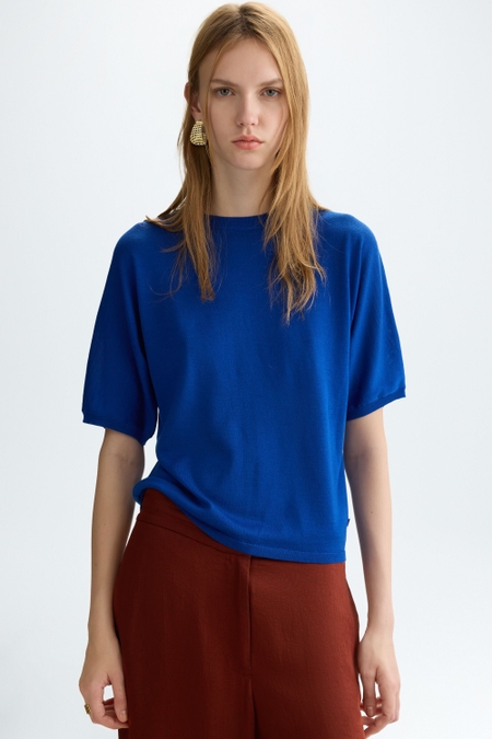 MERINO WOOL SHORT-SLEEVED SWEATER