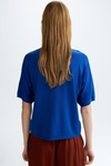 Merino wool short-sleeved sweater