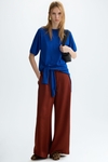 Merino wool short-sleeved sweater