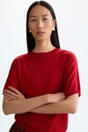 Merino wool short-sleeved sweater