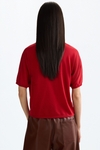 Merino wool short-sleeved sweater