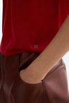 Merino wool short-sleeved sweater