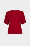 Merino wool short-sleeved sweater