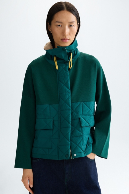 ORIGAMI QUILTED TECHNICAL FABRIC KNIT JACKET