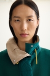 Origami quilted technical fabric knit jacket